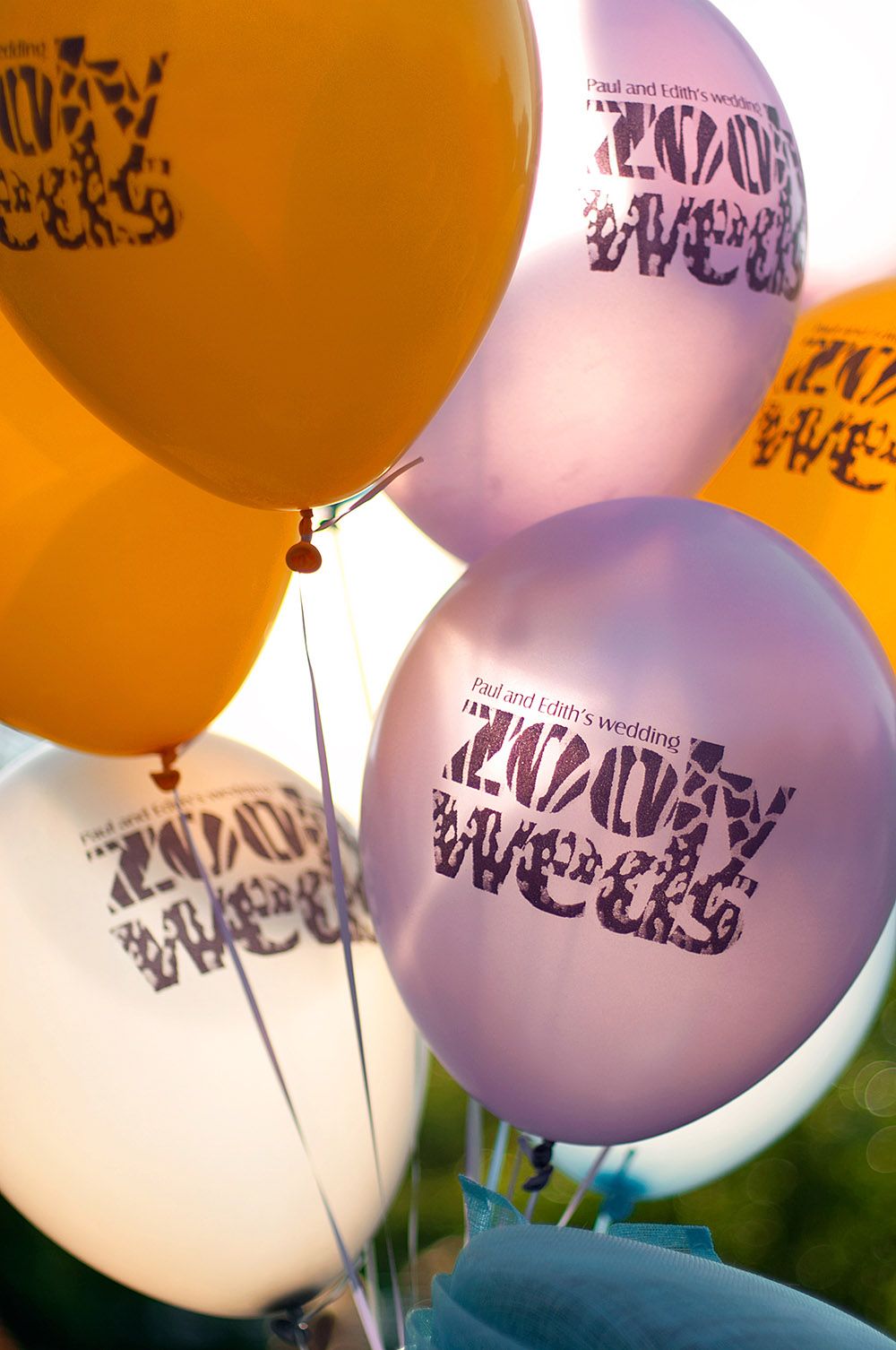 zoolyweds balloons at our wedding in 2005