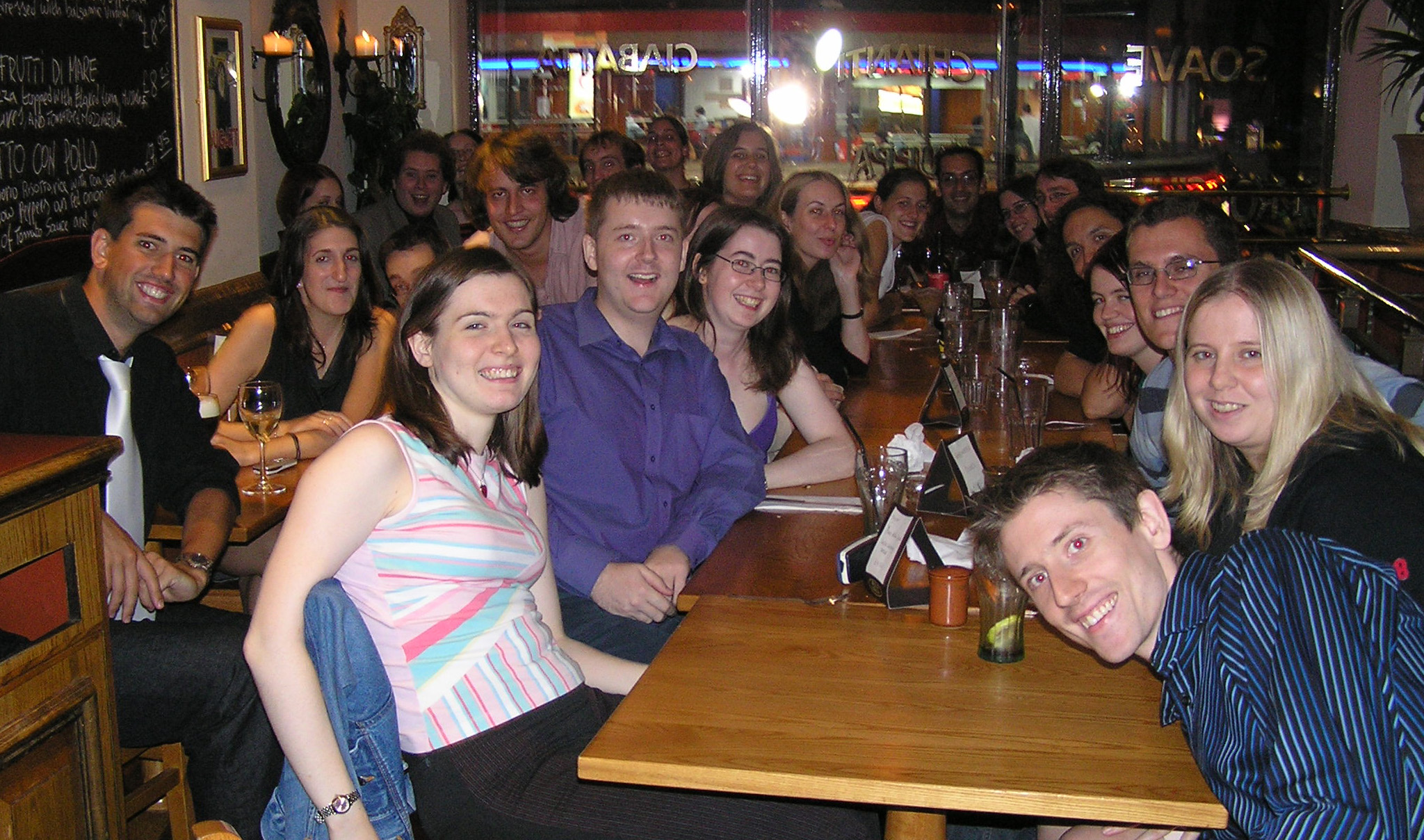 Paul, Edith and friends at their Stag/Hen Night on 2 September 2005