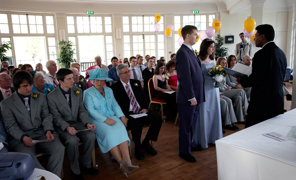 Paul and Edith's wedding ceremony in London Zoo