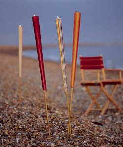 Large picture of Four striped garden flares
