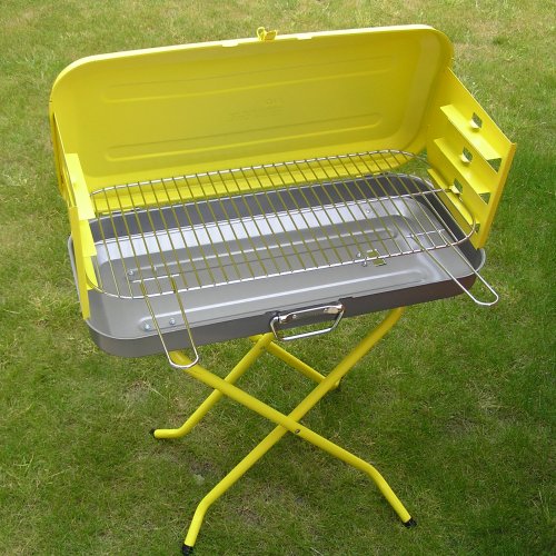 Large picture of Yellow folding Valencia charcoal barbecue