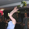 Edith throwing her bouquet